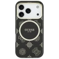 Etui Guess IML Peony Dot MagSafe na iPhone 17 Pro - czarne