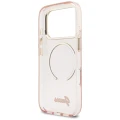 Etui Guess IML Script Metal MagSafe na iPhone 17 Pro - różowe