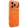Etui Guess Peony Hot Stamp MagSafe na iPhone 17 Pro - pomarańczowe