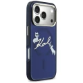 Etui Karl Lagerfeld IML Choupettes Karl  Script Logo MagSafe na iPhone 17 Pro - niebieskie