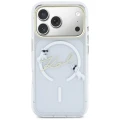 Etui Karl Lagerfeld IML Choupettes Karl  Script Logo MagSafe na iPhone 17 Pro - przezroczyste