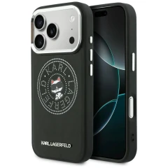 Etui Karl Lagerfeld Point & Choupette Sketch MagSafe na iPhone 17 Pro - czarne