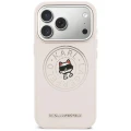 Etui Karl Lagerfeld Point & Choupette Sketch MagSafe na iPhone 17 Pro - różowe