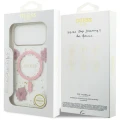Etui Guess Resin Flowers Glitter MagSafe na iPhone 17 Pro Max - różowe