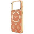 Etui Guess IML Peony Dot MagSafe na iPhone 17 Pro Max - pomarańczowe