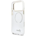 Etui Guess IML Glitters Script Strap MagSafe na iPhone 17 Pro Max - przezroczyste