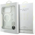 Etui Guess IML Glitters Script Strap MagSafe na iPhone 17 Pro Max - przezroczyste