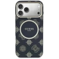 Etui Guess IML Peony Dot MagSafe na iPhone 17 Pro Max - czarne
