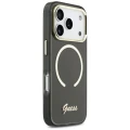 Etui Guess IML Script Metal MagSafe na iPhone 17 Pro Max - czarne