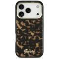 Etui Guess IML Script Metal MagSafe na iPhone 17 Pro Max - czarno-brązowe