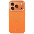 Etui Guess Perforated 4G MagSafe na iPhone 17 Pro Max - pomarańczowe