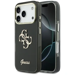 Etui Guess IML 4G Script Metal do iPhone 17 Pro Max - czarne
