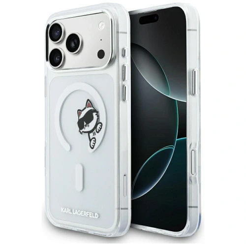 Etui Karl Lagerfeld IML Peekaboo MagSafe na iPhone 17 Pro Max - przezroczyste
