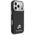 Etui Karl Lagerfeld Karl & Choupette Head Pins Saffiano MagSafe na iPhone 17 Pro Max - czarne