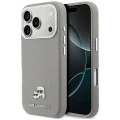 Etui Karl Lagerfeld Karl & Choupette Head Pins Saffiano MagSafe na iPhone 17 Pro Max - szare