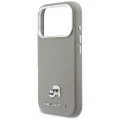 Etui Karl Lagerfeld Karl & Choupette Head Pins Saffiano MagSafe na iPhone 17 Pro Max - szare