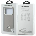 Etui Karl Lagerfeld Karl & Choupette Head Pins Saffiano MagSafe na iPhone 17 Pro Max - szare
