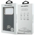 Etui Karl Lagerfeld Croco KL Script Logo MagSafe na iPhone 17 Pro Max - czarne