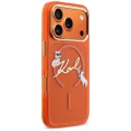 Etui Karl Lagerfeld IML Choupettes Karl  Script Logo MagSafe na iPhone 17 Pro Max - pomarańczowe