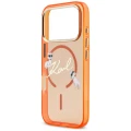 Etui Karl Lagerfeld IML Choupettes Karl  Script Logo MagSafe na iPhone 17 Pro Max - pomarańczowe