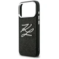 Etui Karl Lagerfeld IML Glitter KL Diamond Logo na iPhone 17 Pro Max - czarne