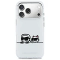 Etui Karl Lagerfeld IML Karl & Choupette Peekaboo Logo MagSafe na iPhone 17 Pro Max - białe