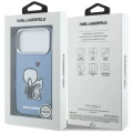 Etui Karl Lagerfeld Karl & Choupette Back MagSafe na iPhone 17 Pro Max - niebieskie
