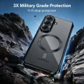 Etui Tech-Protect MagFlex na Samsung Galaxy S26 - przezroczysto-czarne