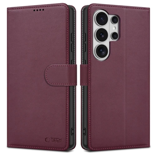 Etui Tech-Protect Wallet na Samsung Galaxy S26 Ultra - bordowe