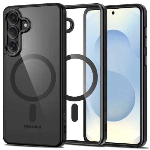 Etui Tech-Protect Magmat MagSafe na Samsung Galaxy S26 - przezroczysto-czarne