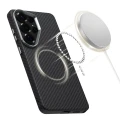 Etui Tech-Protect Ion Carbon MagSafe na Samsung Galaxy S26 Ultra - czarno-srebrne