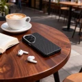 Etui Tech-Protect Ion Carbon MagSafe na Samsung Galaxy S26 Ultra - czarno-srebrne