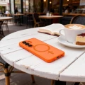 Etui Tech-Protect Magmat MagSafe na Samsung Galaxy S26 - pomarańczowo-matowe