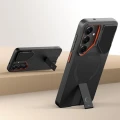 Etui Tech-Protect Kevlar Aura MagSafe na Samsung Galaxy S26 - czarno-pomarańczowe