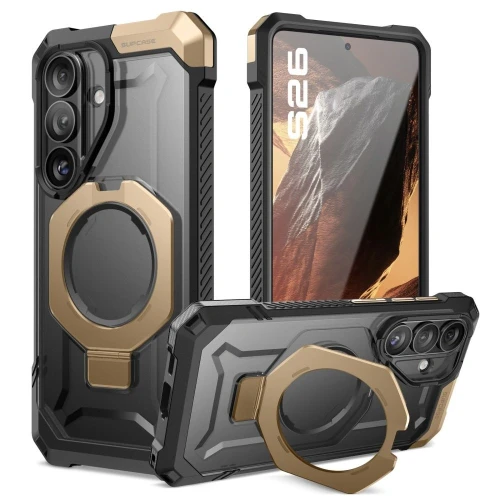 Etui Supcase UB Grip Mag MagSafe na Samsung Galaxy S26 - czarno-brązowy