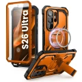 Etui Supcase ArmorBox Mag MagSafe na Samsung Galaxy S26 Ultra - pomarańczowo-czarne