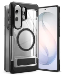 Etui Ringke UX Magnetic MagSafe na Samsung Galaxy S26 Ultra - przezroczysto-czarne