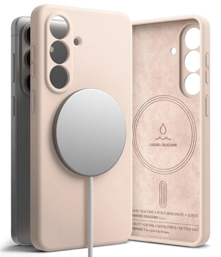 Etui Ringke Silicone MagSafe na Samsung Galaxy S26 - różowe