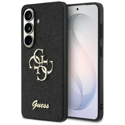 Etui Guess Fixed Glitter Big 4G Metal Logo do Samsung Galaxy S26 - czarne
