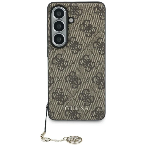 Etui Guess 4G Classic Logo Charm MagSafe na Samsung Galaxy S26 - brązowe