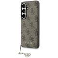 Etui Guess 4G Classic Logo Charm MagSafe na Samsung Galaxy S26 - brązowe