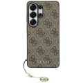 Etui Guess 4G Classic Logo Charm MagSafe na Samsung Galaxy S26 Ultra - brązowe