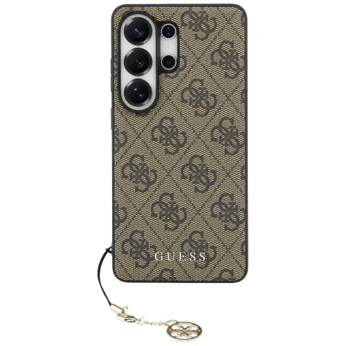 Etui Guess 4G Classic Logo Charm MagSafe na Samsung Galaxy S26 Ultra - brązowe