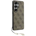 Etui Guess 4G Classic Logo Charm MagSafe na Samsung Galaxy S26 Ultra - brązowe