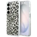 Etui Guess IML Leopard Print Triangle MagSafe na Samsung Galaxy S26 - czarne
