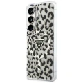 Etui Guess IML Leopard Print Triangle MagSafe na Samsung Galaxy S26 - czarne