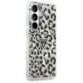 Etui Guess IML Leopard Print Triangle MagSafe na Samsung Galaxy S26 - czarne