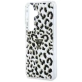 Etui Guess IML Leopard Print Triangle MagSafe na Samsung Galaxy S26 - czarne