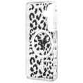 Etui Guess IML Leopard Print Triangle MagSafe na Samsung Galaxy S26 - czarne