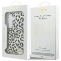 Etui Guess IML Leopard Print Triangle MagSafe na Samsung Galaxy S26 - czarne